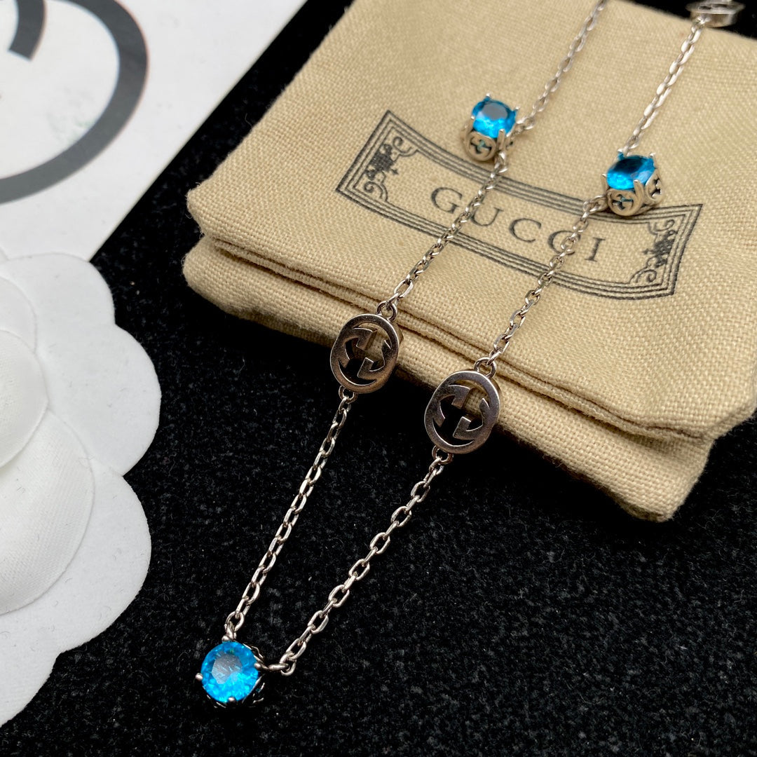 GUCCI Blue Planet Gemstone Necklace