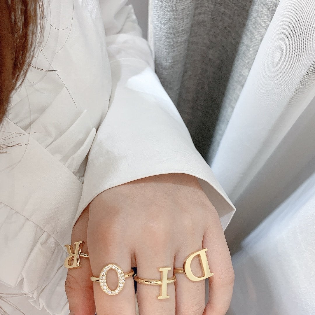 DIOR Fashion letter stitching ring