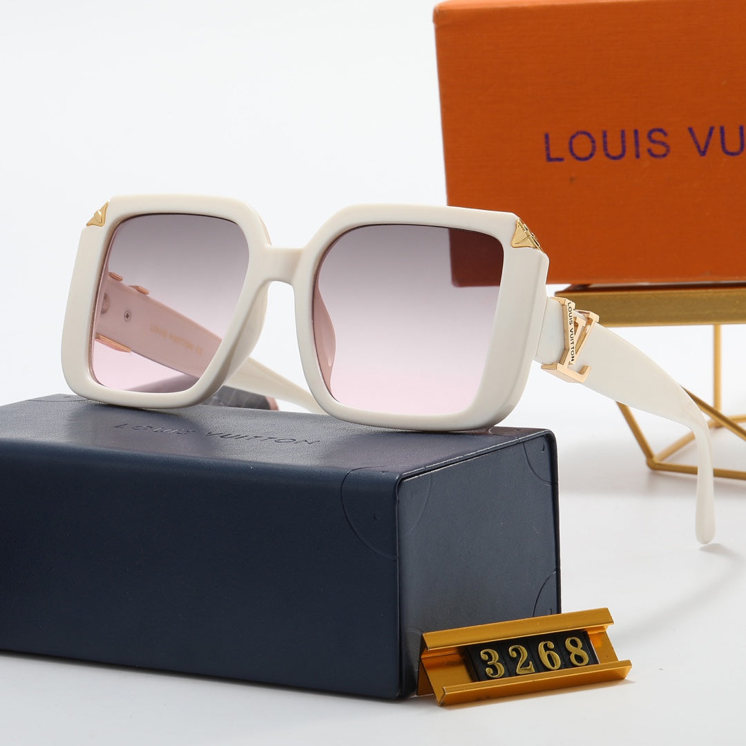 5 color square letter logo printing polarized sunglasses