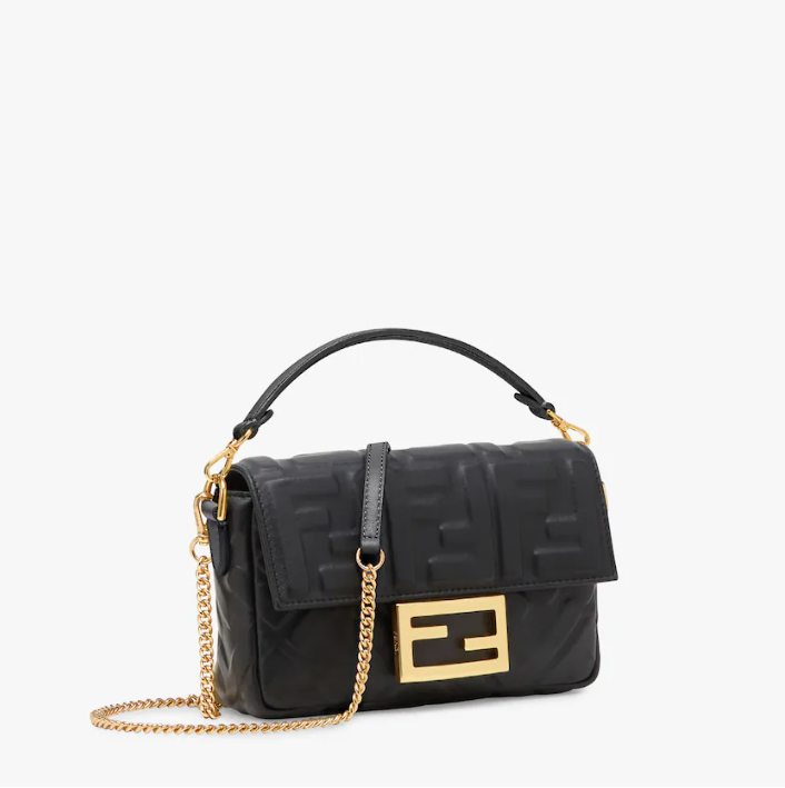 Fendi Baguette Mini Black leather bag