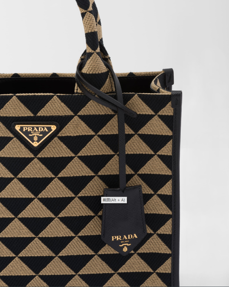 Prada Small Symbole embroidered fabric handbag