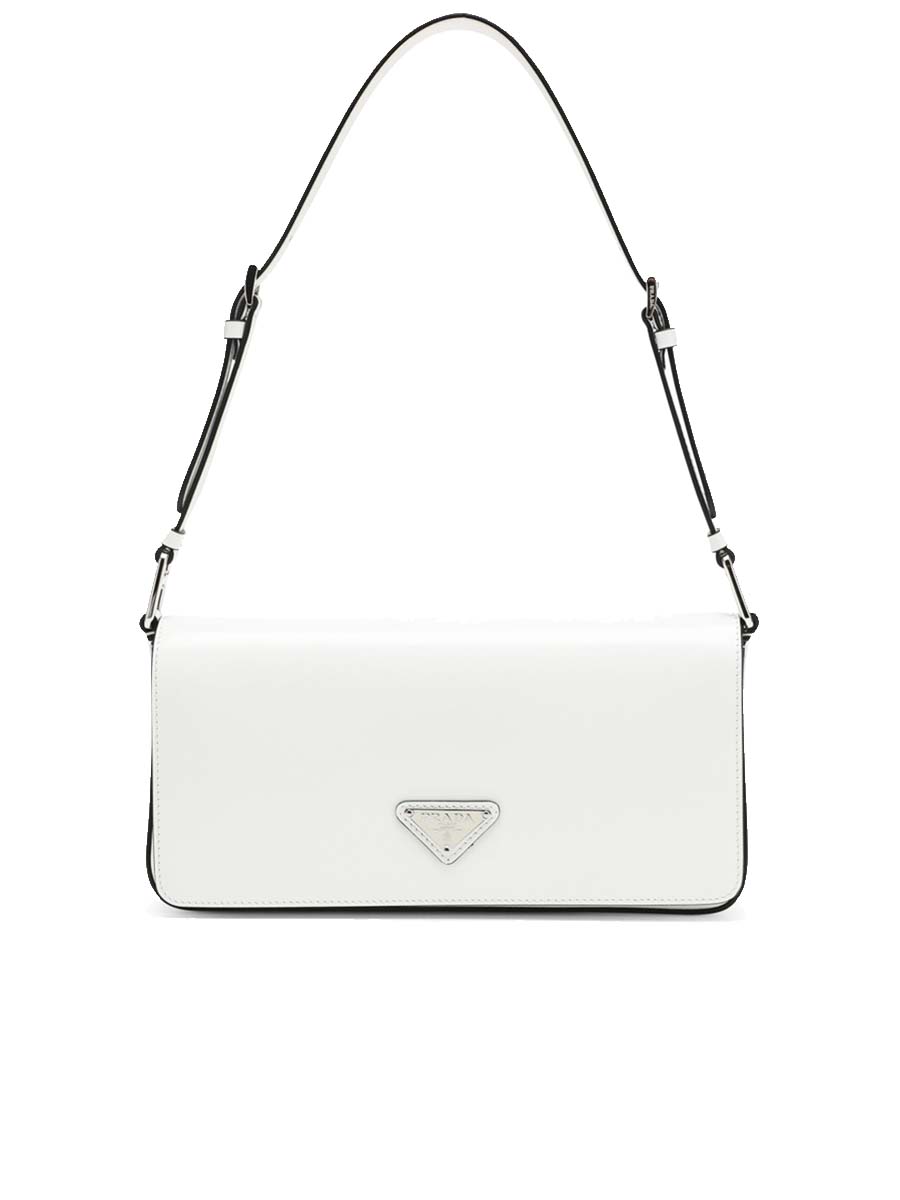 Prada Brushed Leather Femme Bag in White N