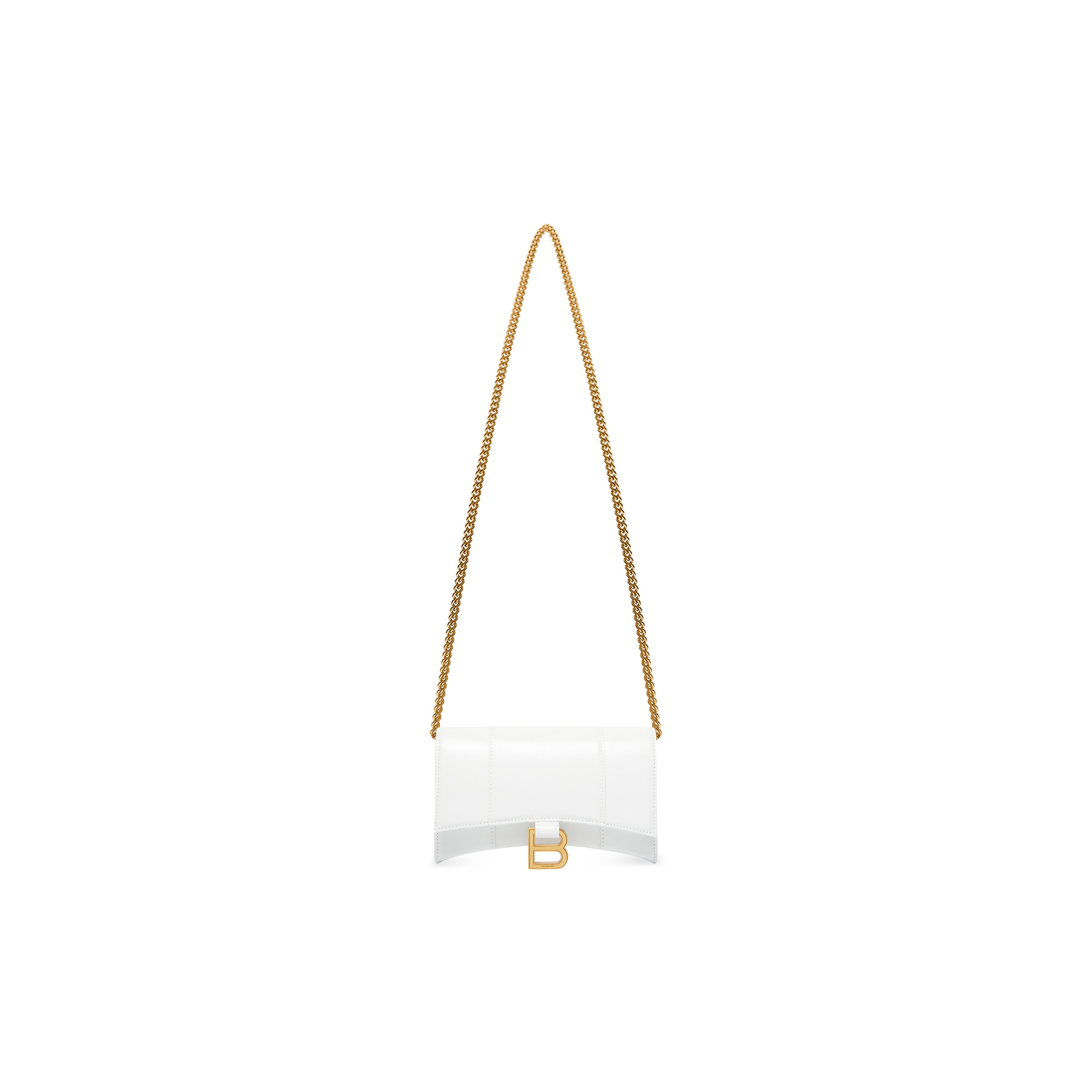 WOMEN'S HOURGLASS WALLET ON CHAIN BOX IN WHITE