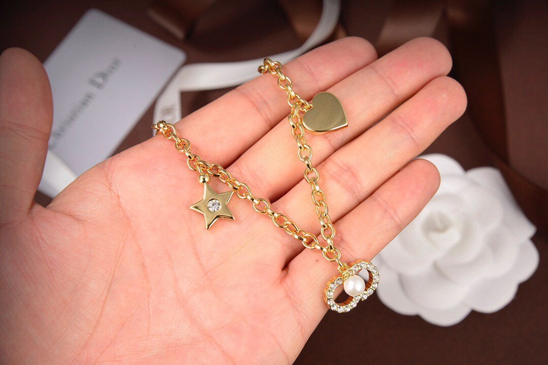 DIOR Luxury Pearl Crystal Necklace