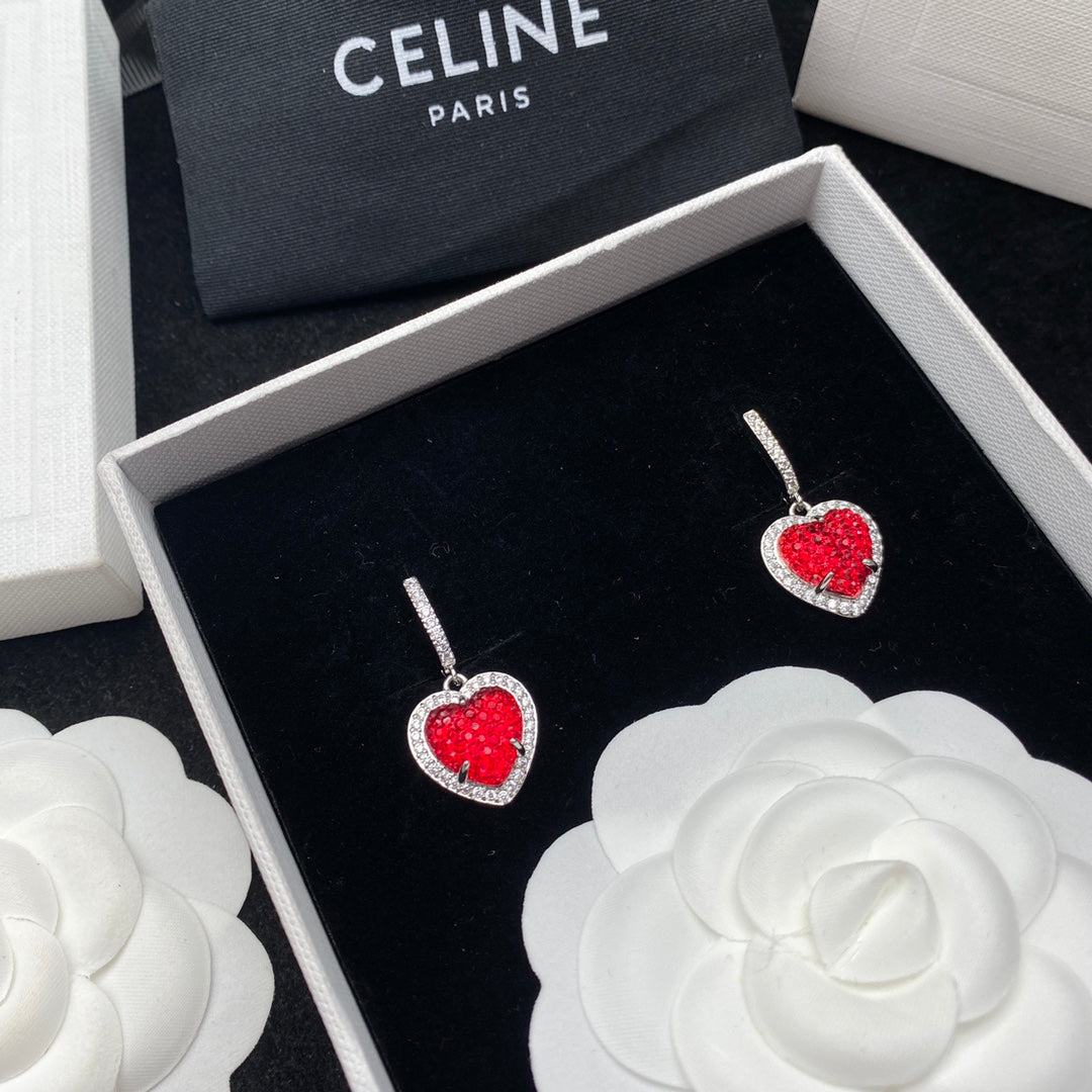 CELINE Love Necklace and Bracelet and Stud Earrings