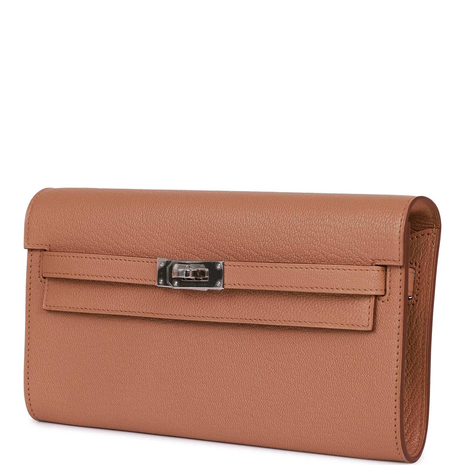 Hermès Kelly Wallet To Go Quebracho Chevre Palladium Hardware