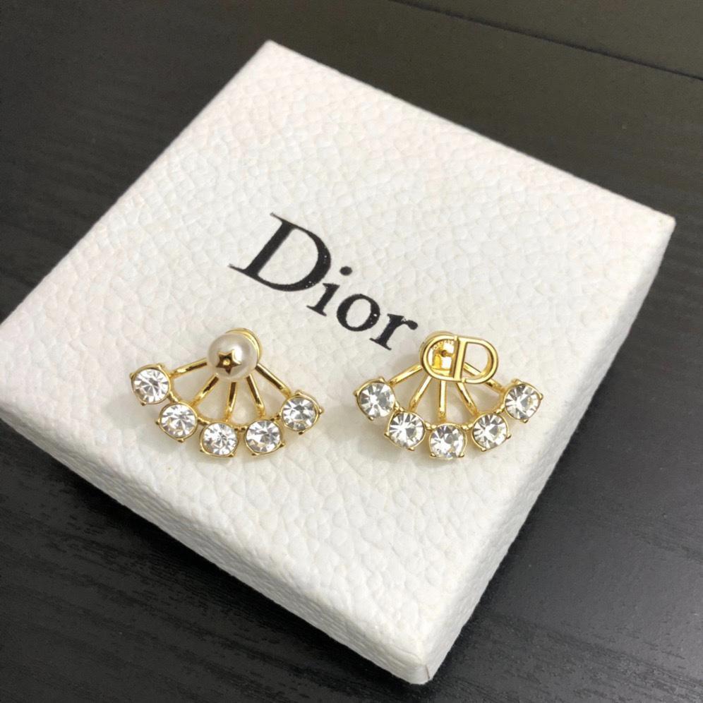 DIOR Luxury Crystal Four Claws Earrings