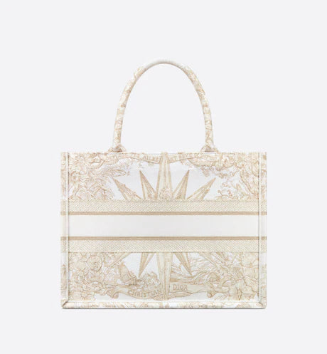 MEDIUM DIOR BOOK TOTE Dior Rêve d'Infini Embroidery with Gold-Tone Metallic Thread (36 x 27.5 x 16.5 cm)