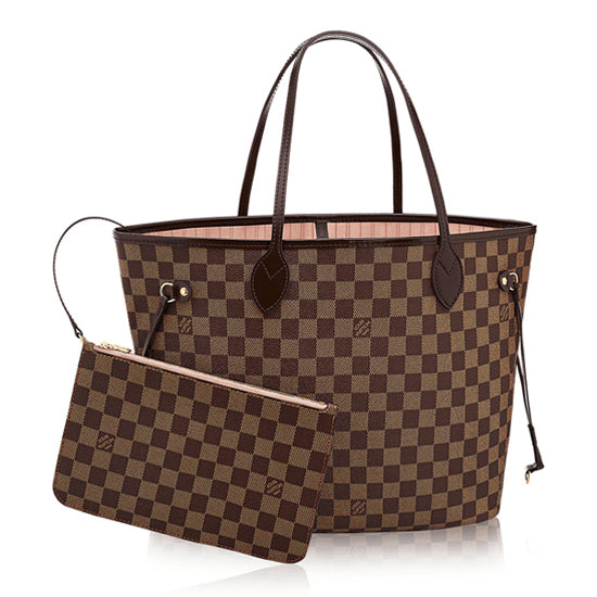 LV MM(medium) N41603 Neverfull Shoulder Bag Damier Ebene Canvas