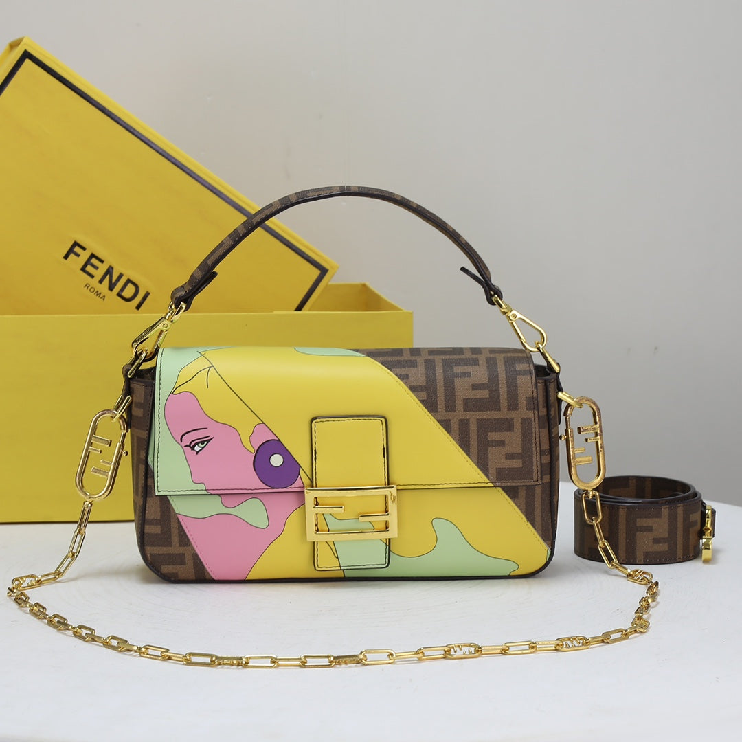 2 color handmade illustration bag