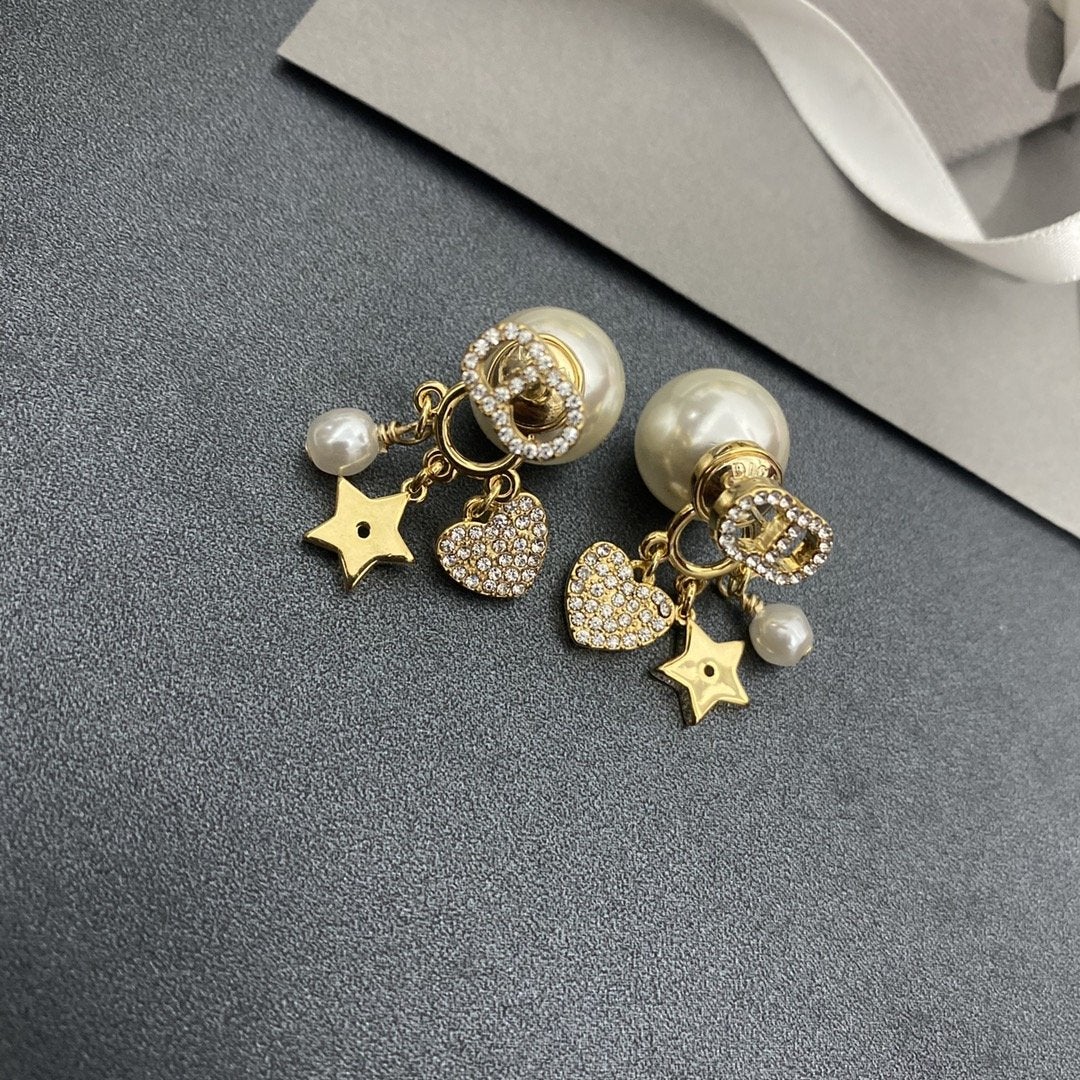 DIOR Fashion Love Star Pendant Earrings