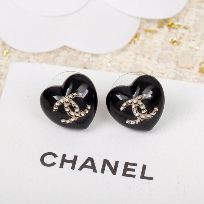 CHANEL Lovely Heart Stud Earrings