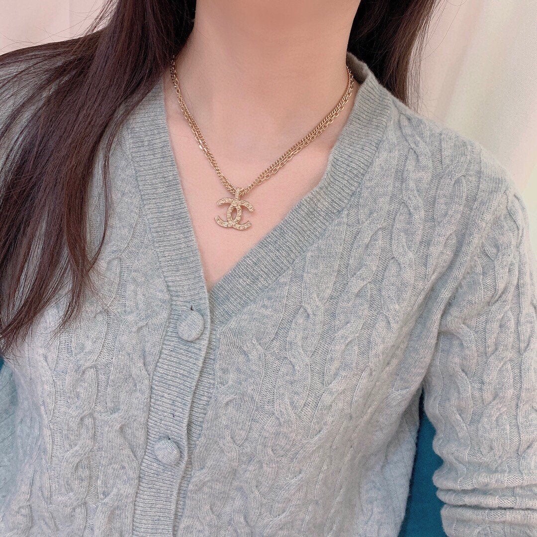 CHANEL High-end Double-Strand Letter Necklace