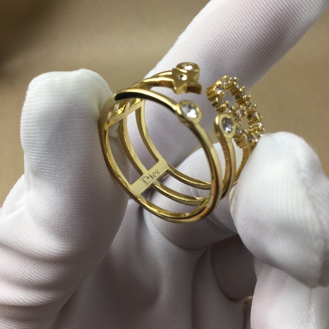 DIOR Fashion Star Rhinestone Ring