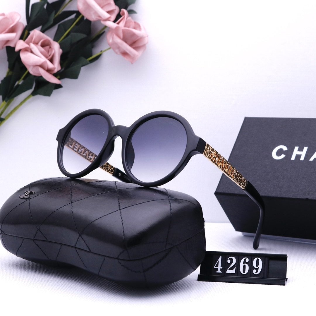 7 Colors Classic Round Frame Pattern Sunglasses