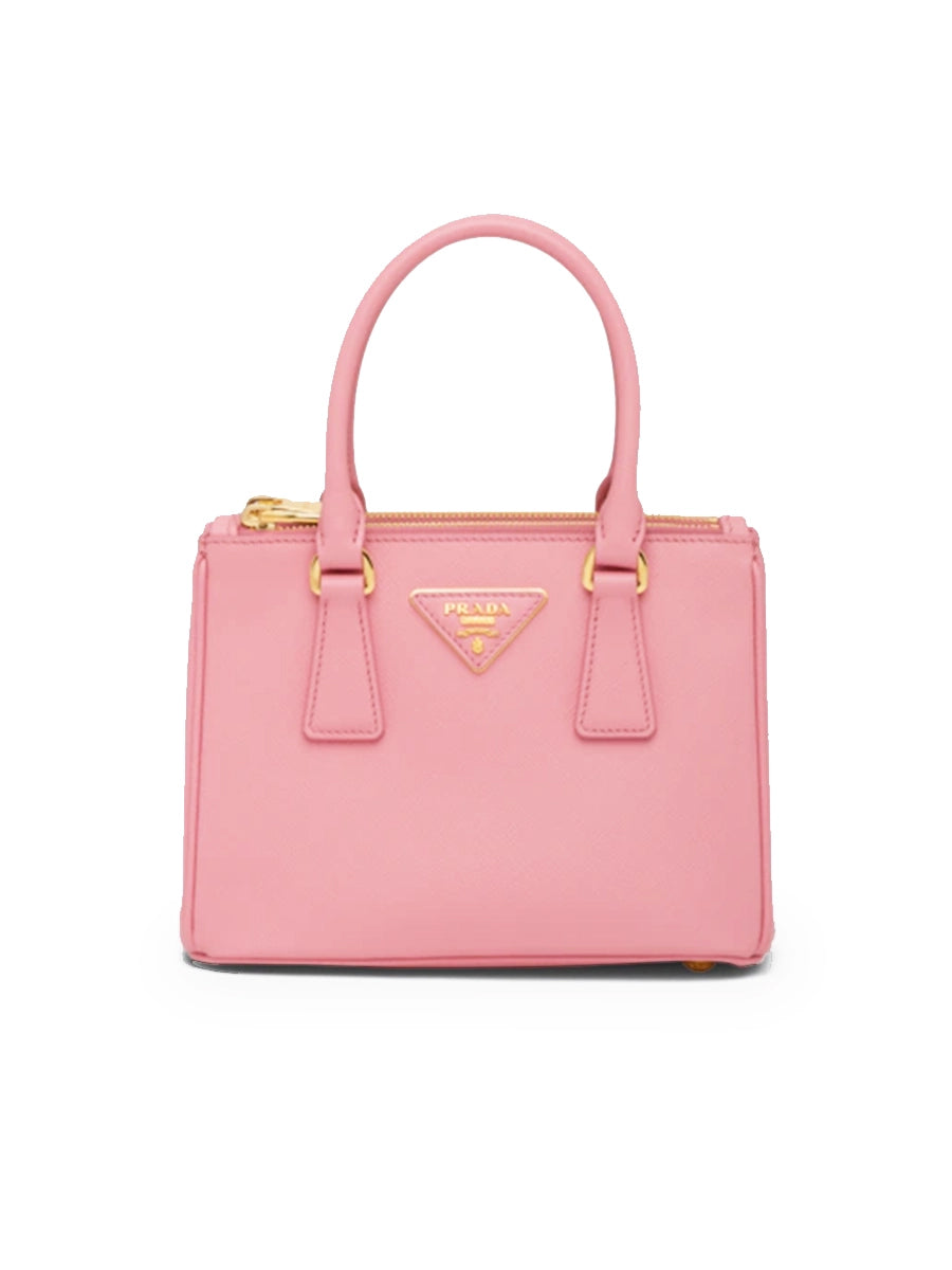 Prada Galleria Saffiano Leather Micro-Bag in Petal Pink