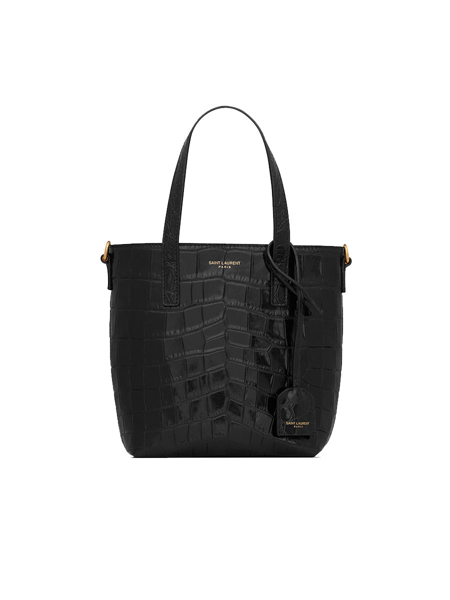 New Trends Paris Mini Toy Shopping In Crocodile-Embossed Leather