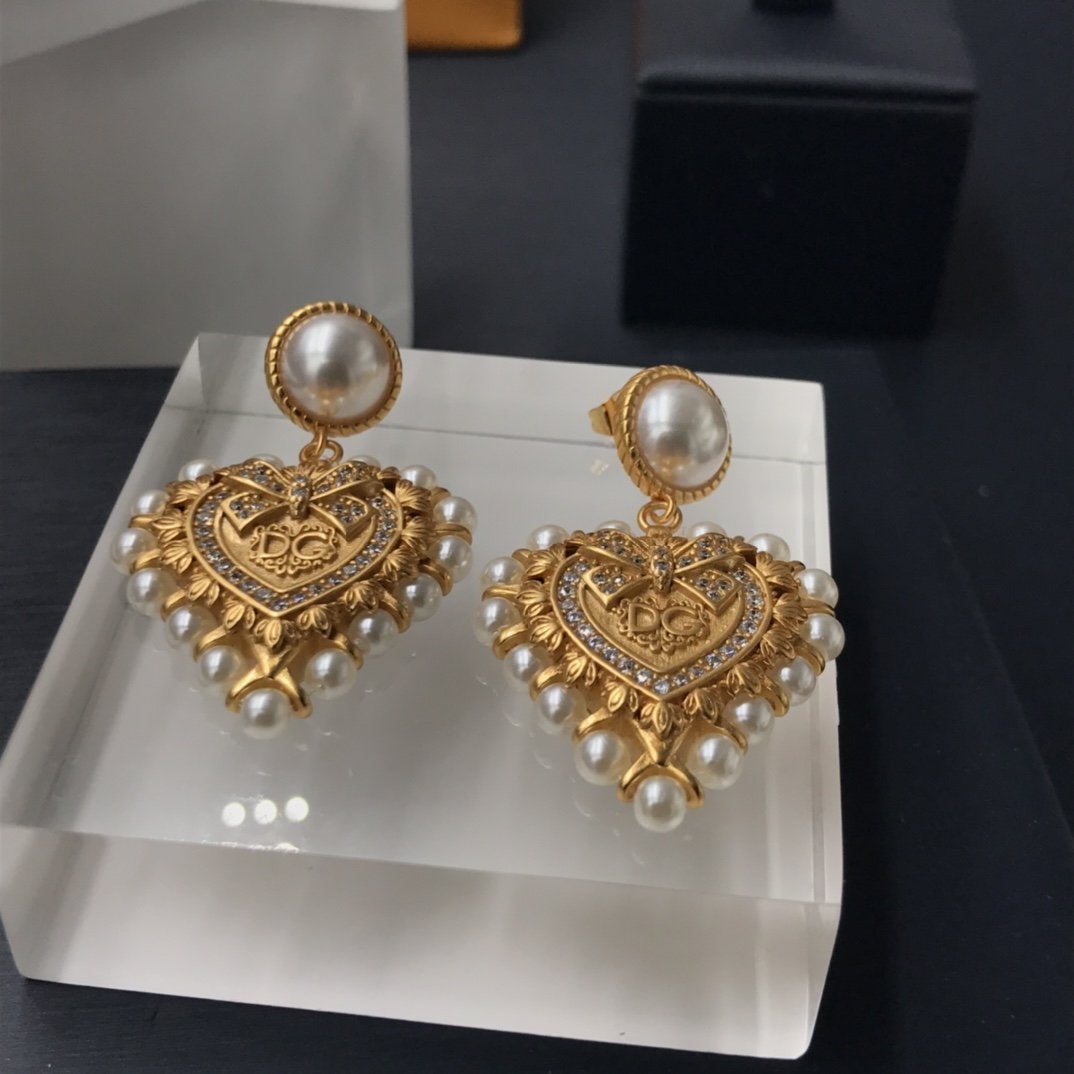 D&G Fashion Love Letter Earrings