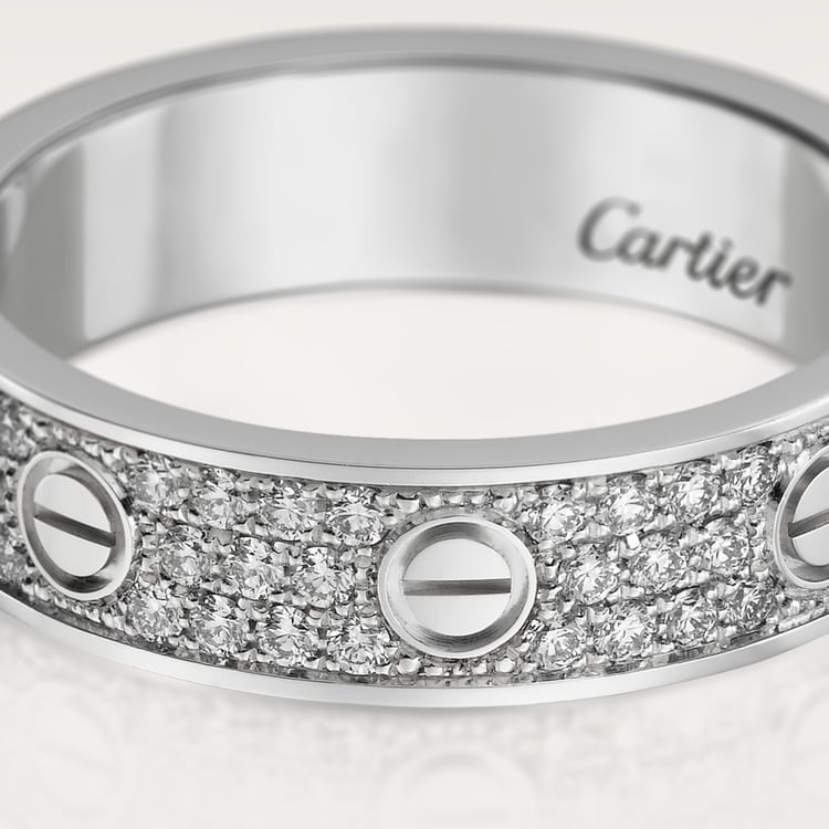 LOVE WEDDING BAND, DIAMOND-PAVED