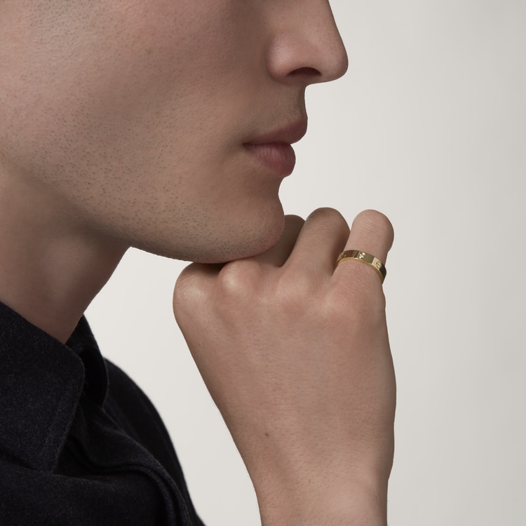 LOVE WEDDING BAND, 1 DIAMOND