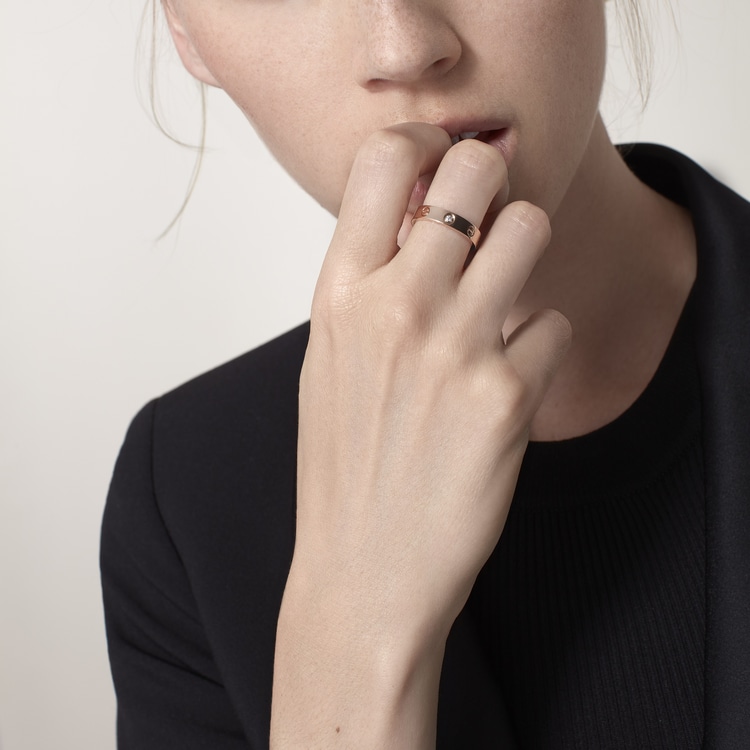 LOVE WEDDING BAND, 1 DIAMOND