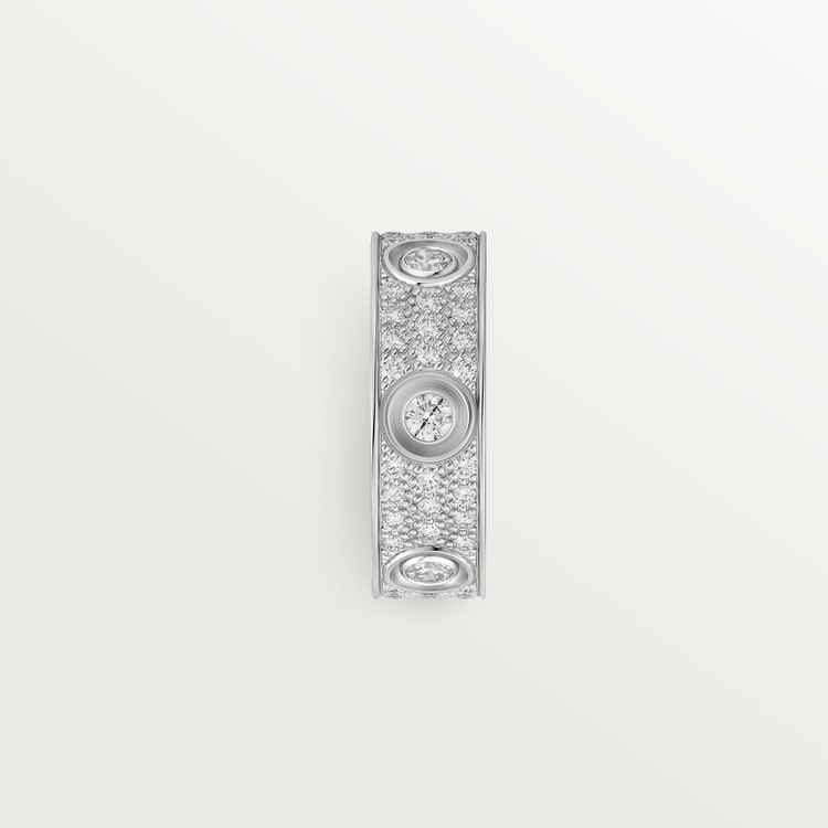 LOVE RING, DIAMOND-PAVED