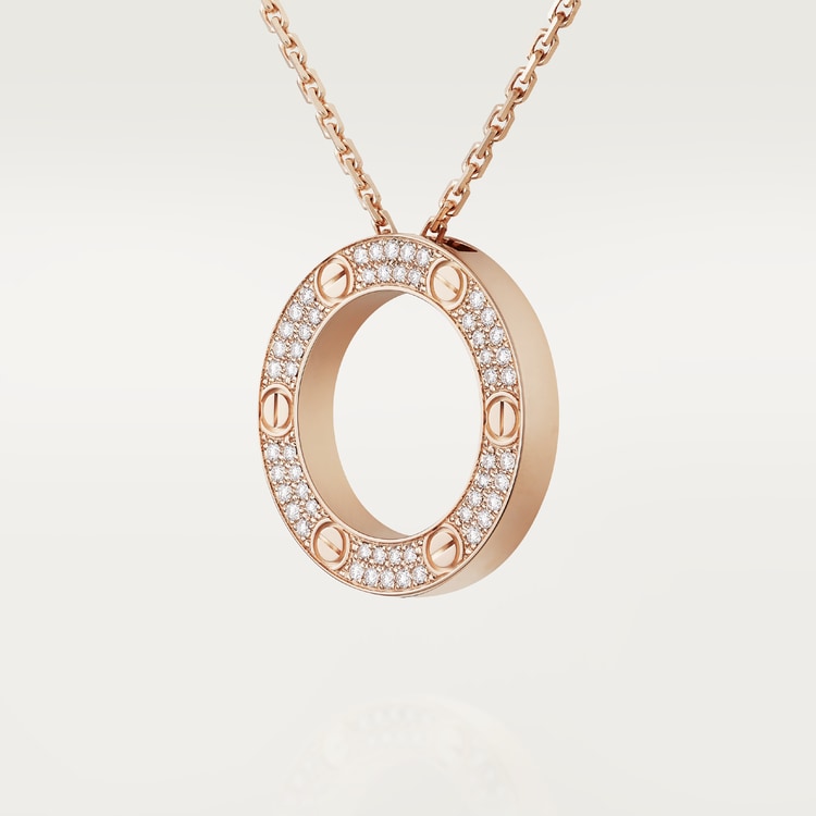 LOVE NECKLACE, DIAMOND-PAVED