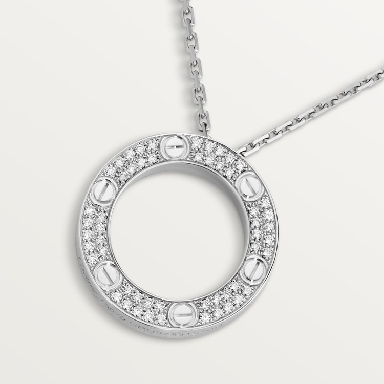 LOVE NECKLACE, DIAMOND-PAVED