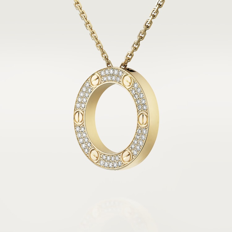 LOVE NECKLACE, DIAMOND-PAVED