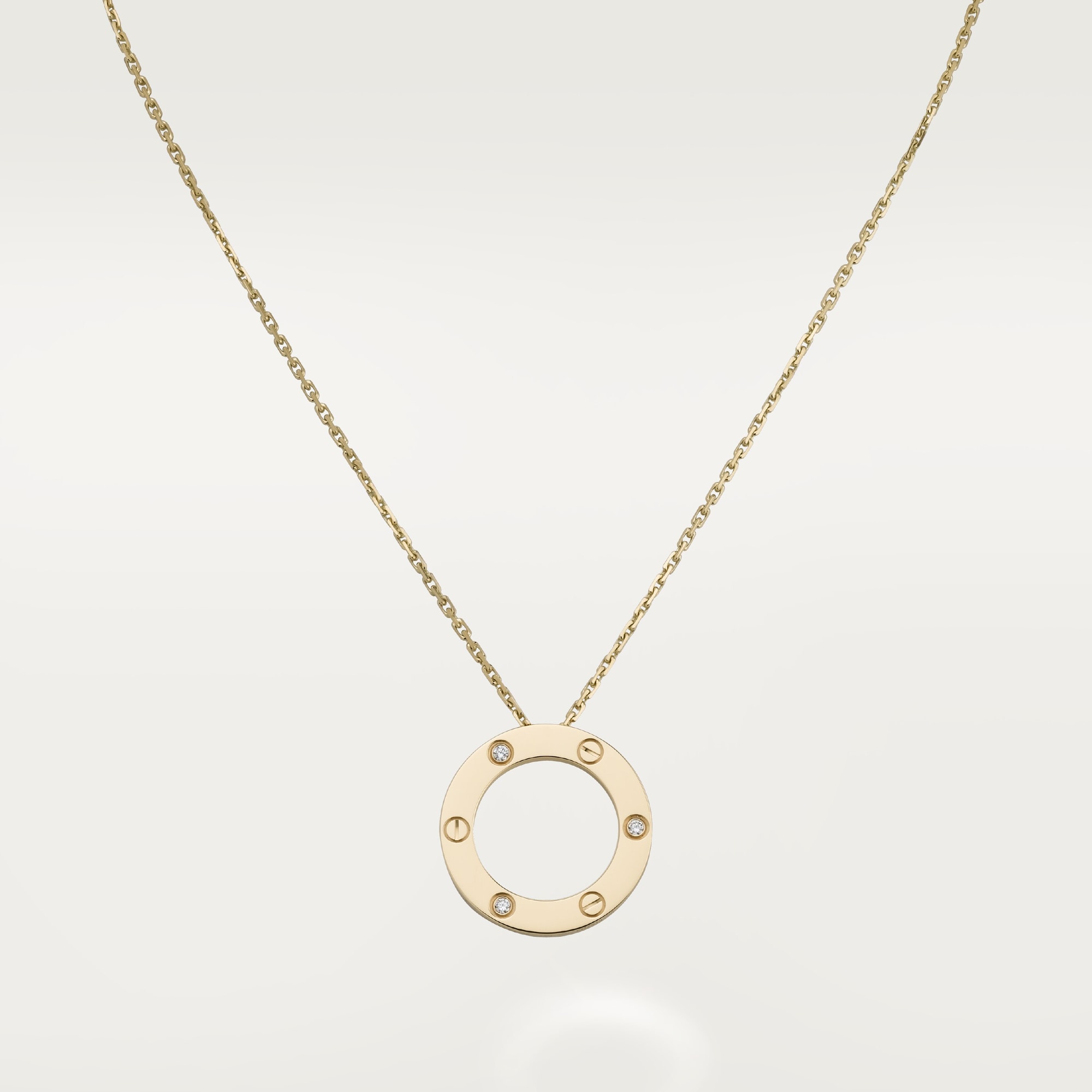 LOVE NECKLACE, 3 DIAMONDS