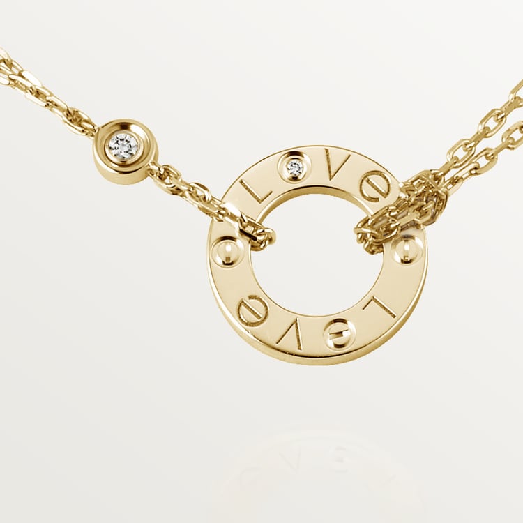 LOVE NECKLACE, 2 DIAMONDS
