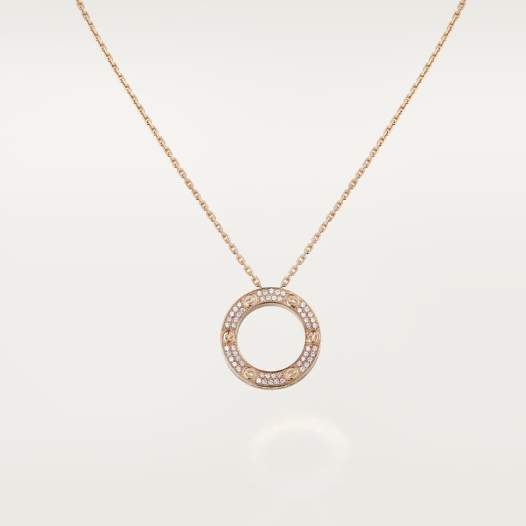 LOVE NECKLACE, DIAMOND-PAVED