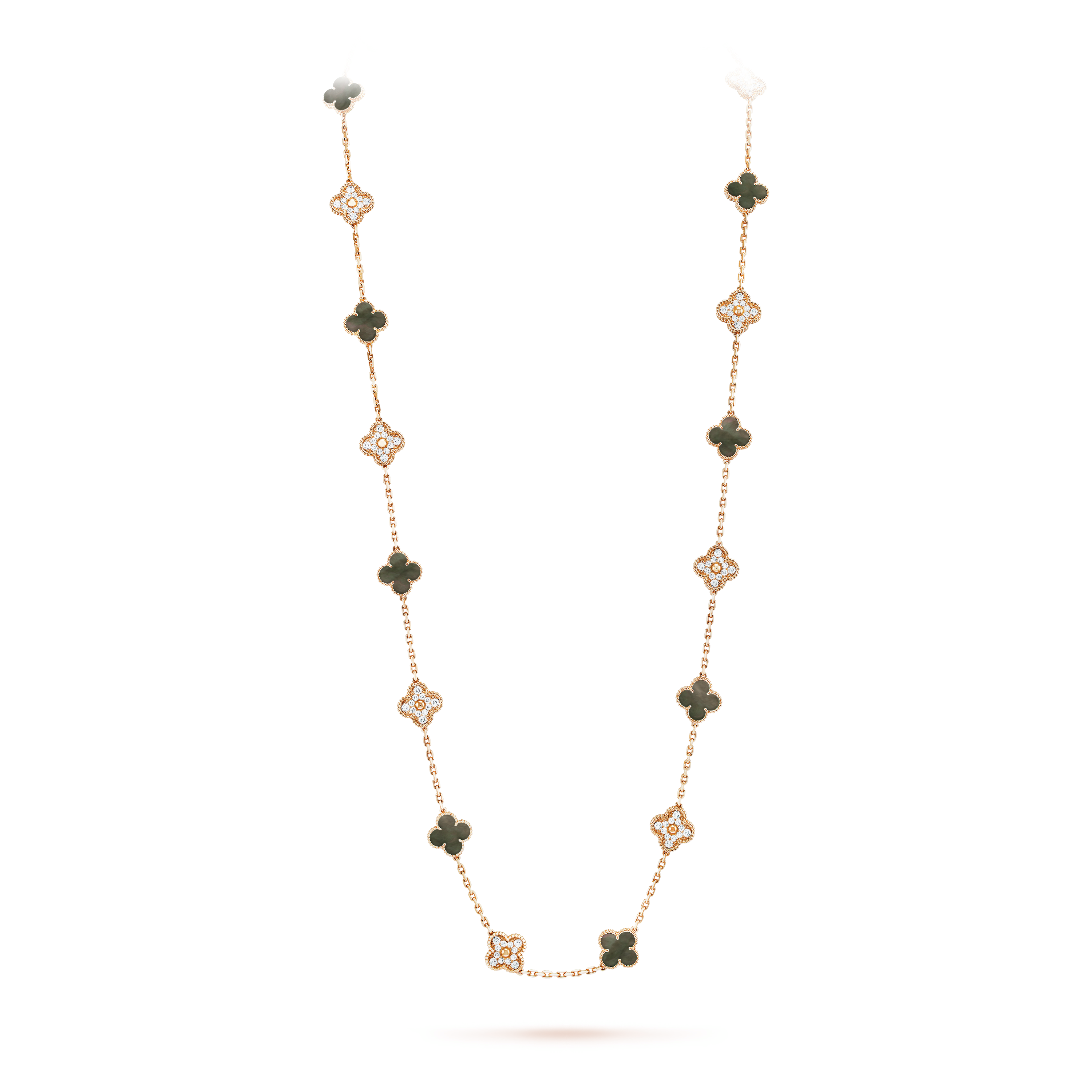 Vintage Alhambra long necklace, 20 motifs