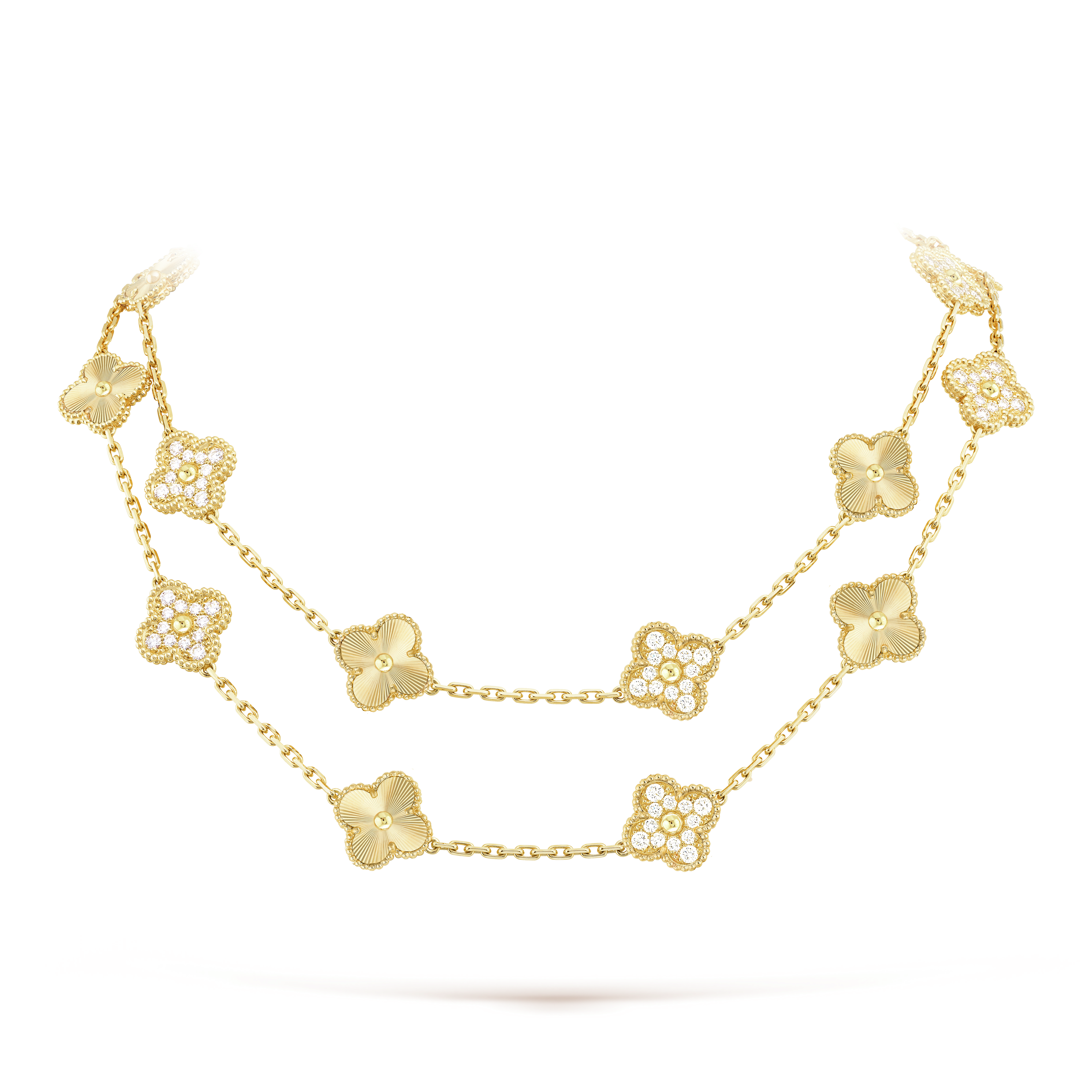 Vintage Alhambra long necklace, 20 motifs