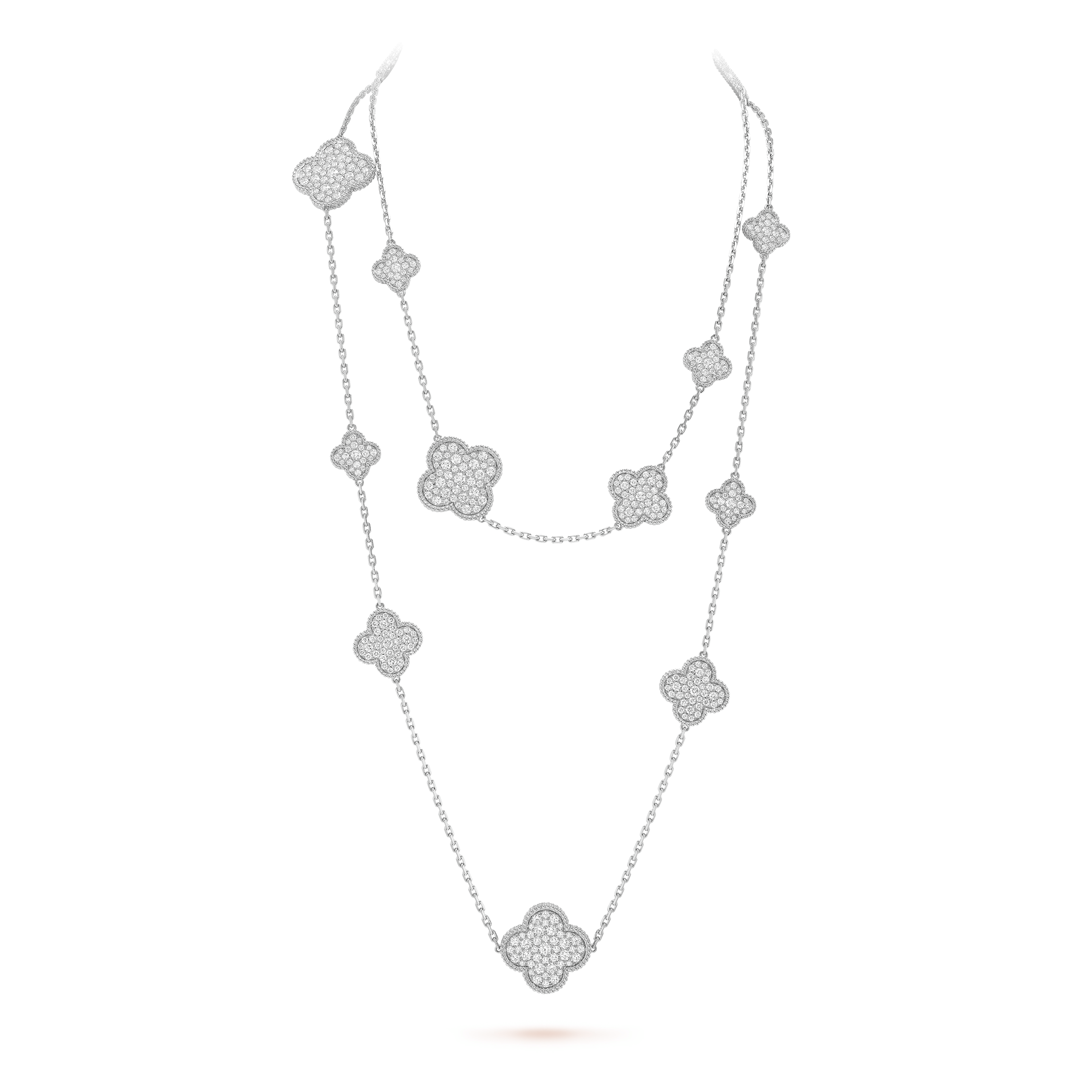 Magic Alhambra long necklace, 16 motifs