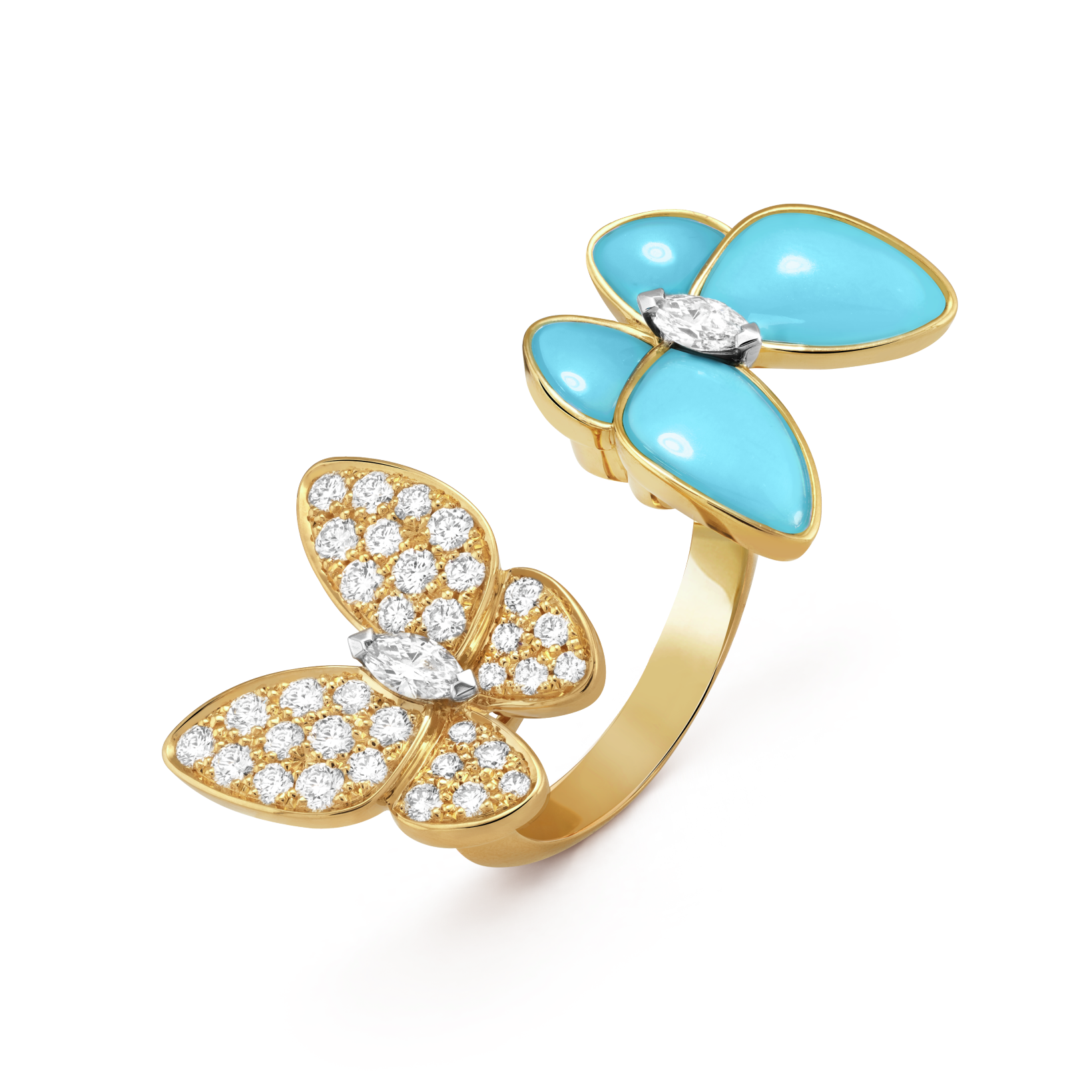 Two Butterfly Between the Finger ring