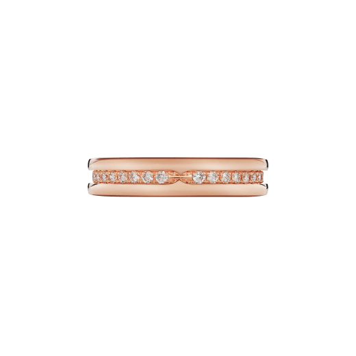 B.ZERO1 RING one-band ring in white gold with diamonds