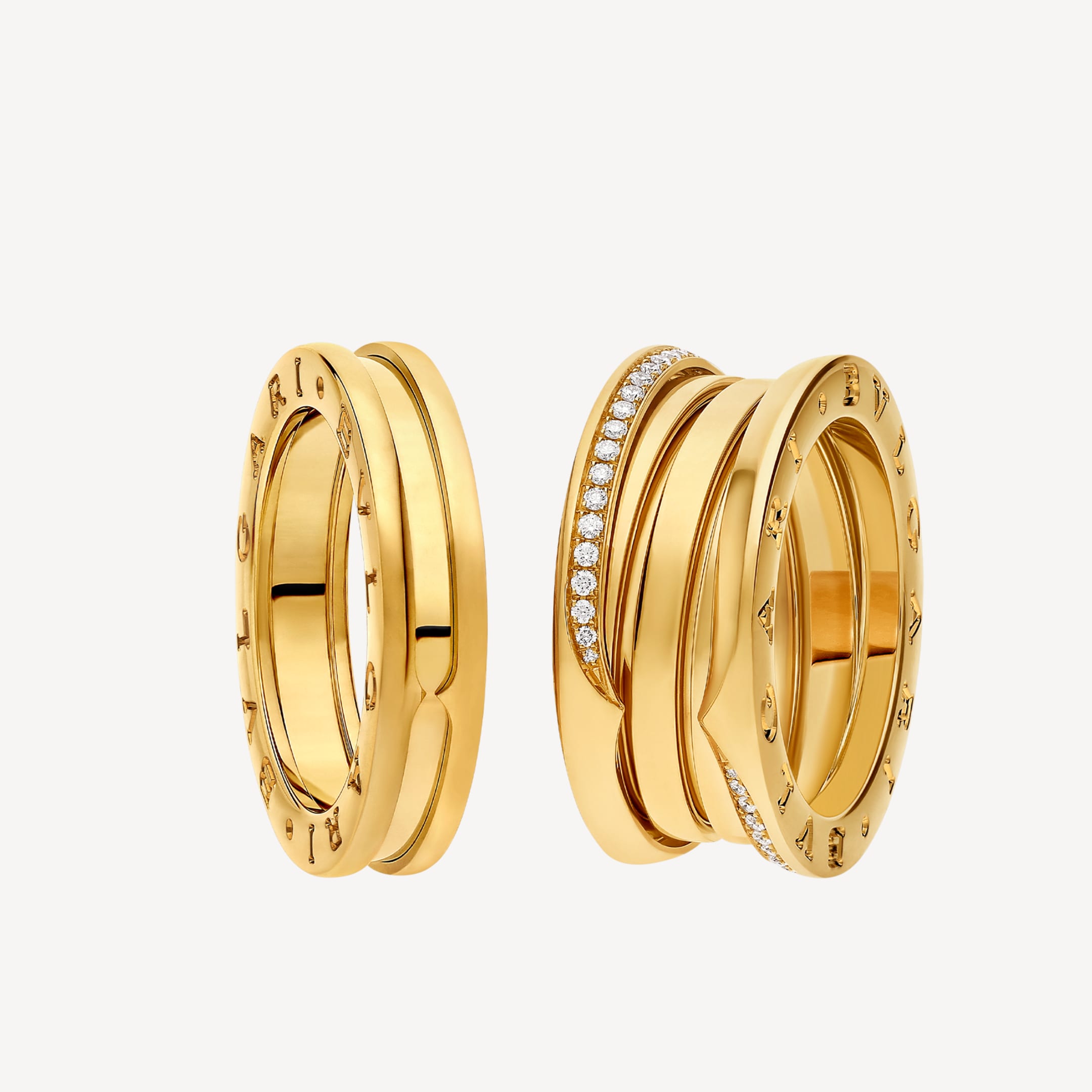 B.ZERO1 RING one-band ring in yellow gold