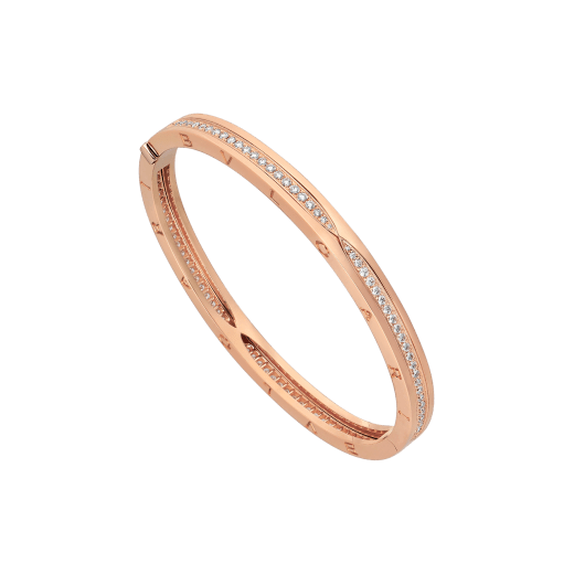 B.ZERO1 BRACELET in Rose Gold with Diamonds