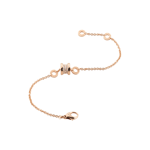 B.ZERO1 BRACELET in Rose Gold with Diamonds