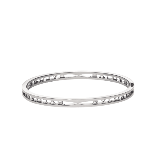 B.ZERO1 BRACELET in White Gold with BVLGARI Logo on the Spiral