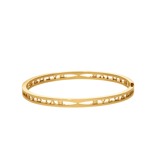 B.ZERO1 BRACELET in Yellow Gold with BVLGARI Logo on the Spiral