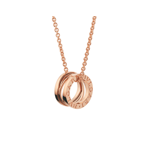 B.ZERO 1 Design Legend Necklace with Pendant, both in Rose Gold