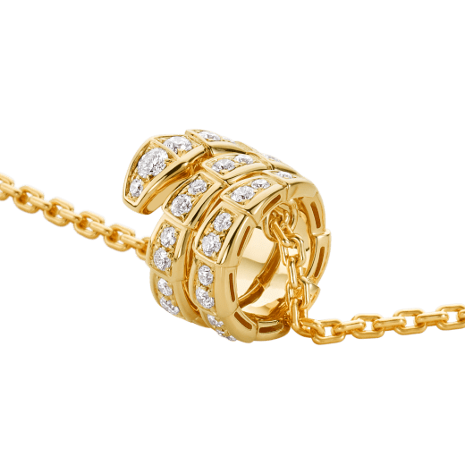 SERPENTI VIPER NECKLACE in Yellow Gold in Diamonds