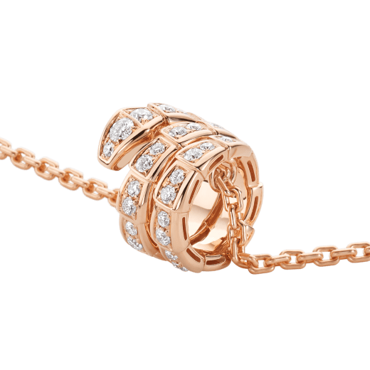 SERPENTI VIPER NECKLACE in Rose Gold in Diamonds