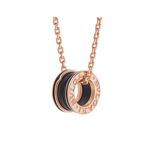 B.ZERO1 NECKLACE in Rose Gold with Matte Black Ceramic