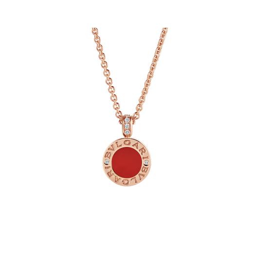 BVLGARI BVLGARI NECKLACE in Rose Gold with Diamonds