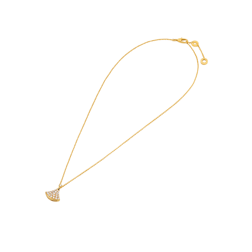 DIVAS’ DREAM NECKLACE in Yellow Gold with Pavé Diamonds