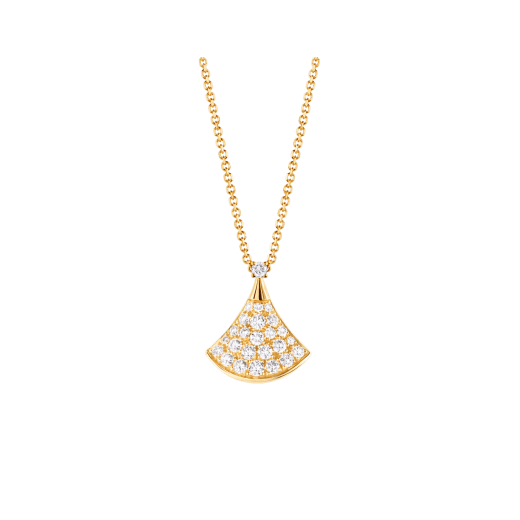 DIVAS’ DREAM NECKLACE in Yellow Gold with Pavé Diamonds