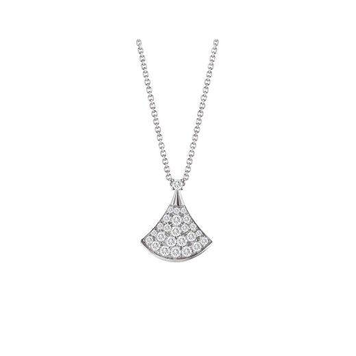 DIVAS’ DREAM NECKLACE in White Gold with Pavé Diamonds